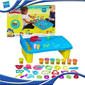 

Hasbro Playdoh Clay Creative Table Board Educational Color Mud Children Plasticine Mold Storage For Children DIY Toys Gift