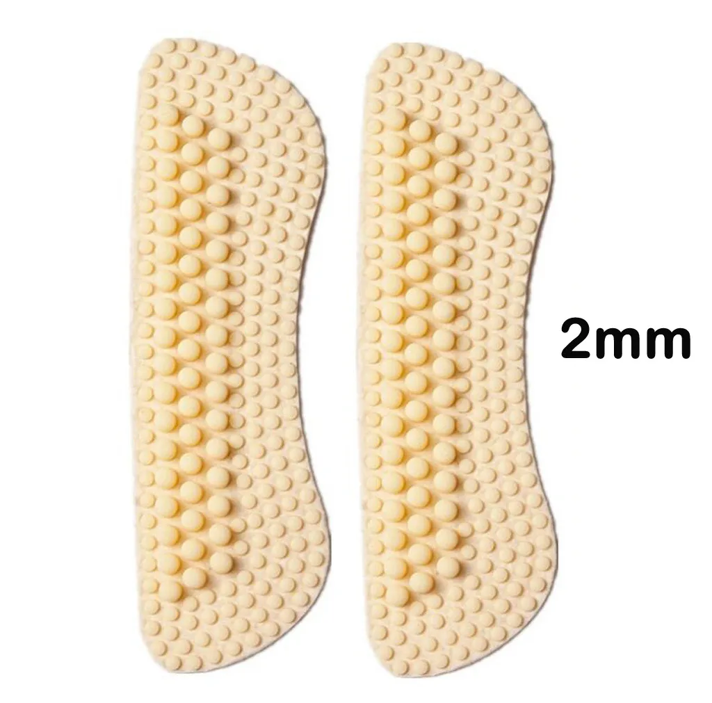 Дизайн, Новое поступление, 1 пара, массажные противоблистерные силиконовые однотонные подушечки на каблуке, Силиконовые Мягкие подушечки на каблуке - Цвет: Beige D 2mm
