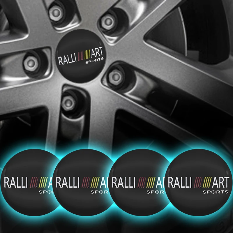 

Car Accessories 4pcs 56mm Wheel hub center stickers Cap Wheel Badge Sticker cover RALLI ART- LOGO for ralli art Lancer 9 10 Asx