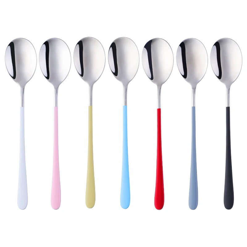 Stainless Steel Spoon Chopsticks Korean Style Tableware Coffee Mixing Teaspoon 