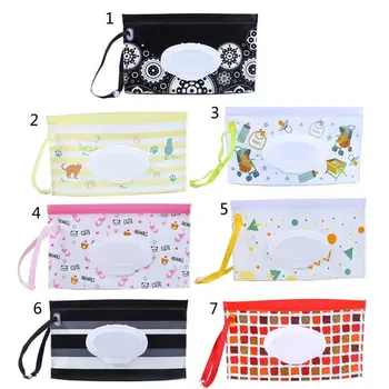 

Eco Friendly Easy carry Wipes Container EVA Wet Wipes Bag case Flip Extraction Portable Wet Wipes Cover for Stroller