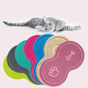 

8 Figure Shaped Mats Feeding Mat Pad PVC Bed Dish Bowl Food Wipe Clean Colorful Water Feed Placemat Cute Pet Dog Puppy Cat
