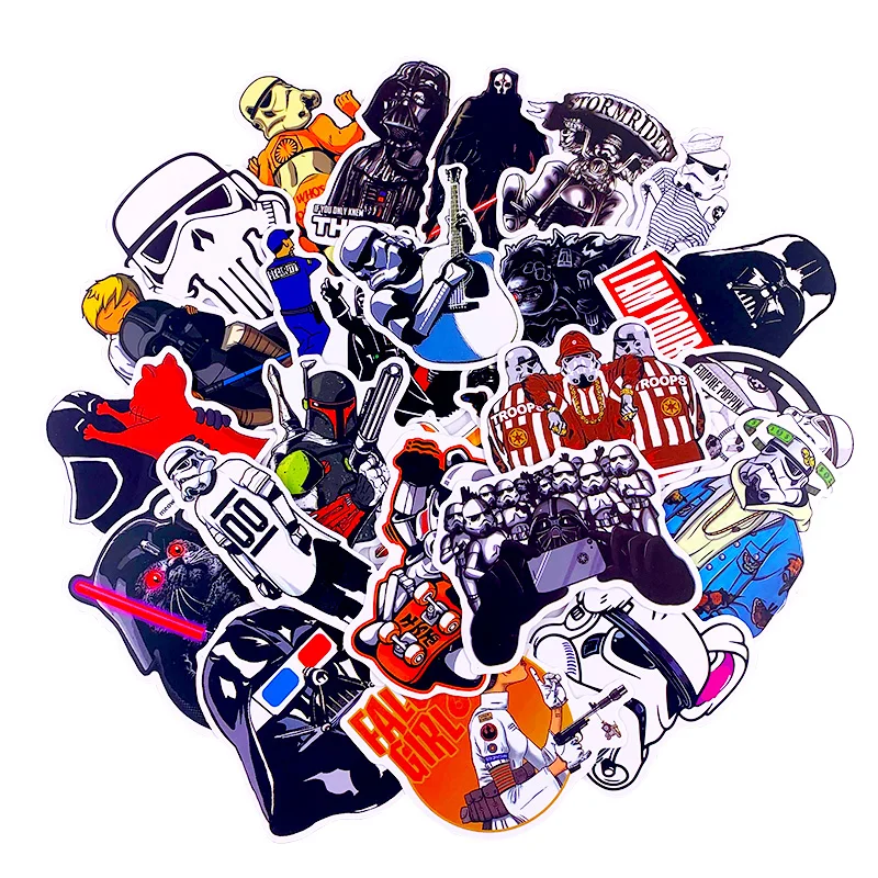 

50Pcs Star Wars Stickers For Kids DIY Creative Graffiti Sticker For Skateboard Luggage Guitar Laptop Fridge Car Doodle Decal