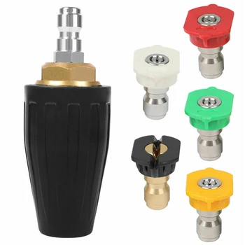 

Pivot Adapter Quick Connect High Pressure Washer Turbo Nozzle Cleaning Tool Professional Universal Rotating Spray Tip Durable