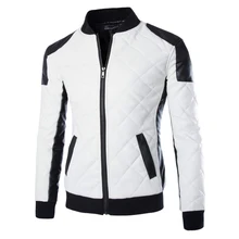 Для мужчин s куртка из искусственной кожи Повседневное Высокое качество классический мотоцикл велосипед куртка Для мужчин толстые зимние пальто Искусственная кожа куртка