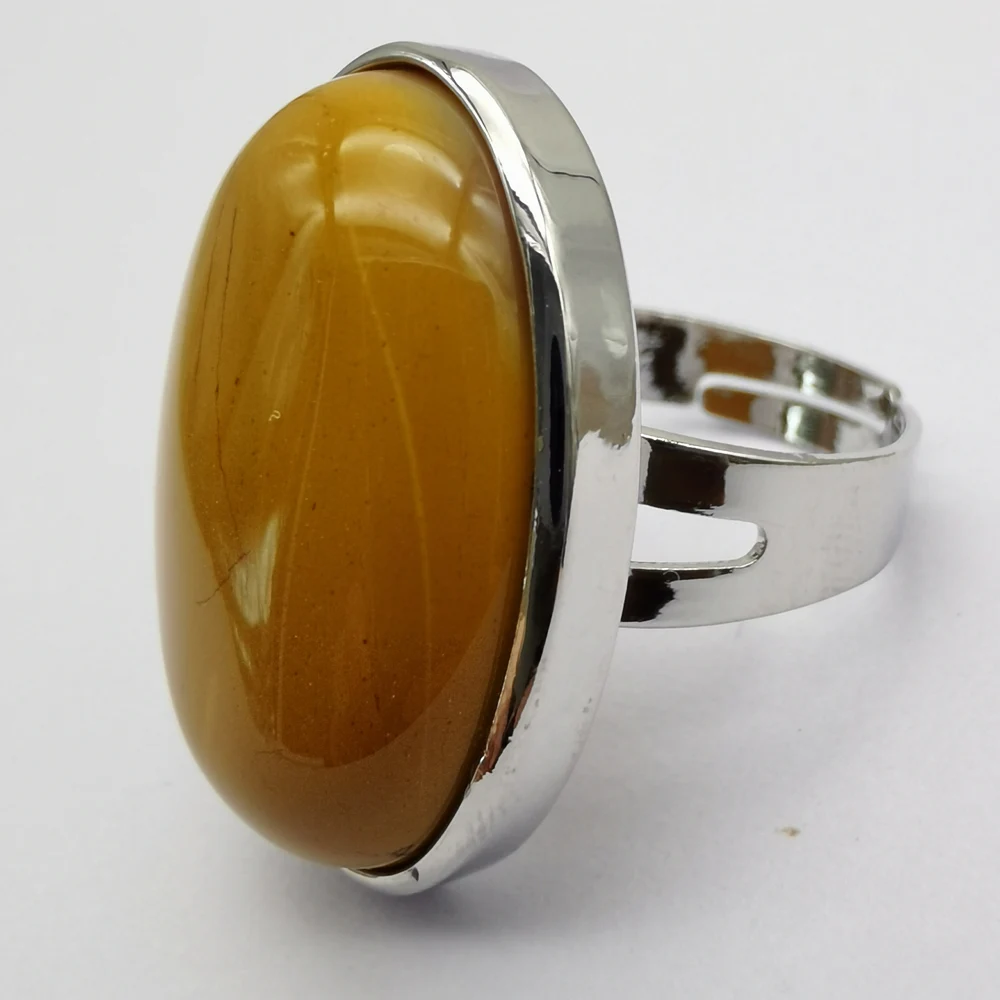 Mookaite Stone Лабрадорит унакит эпидот Howlite Родонит Howlite камень Сердолик Овальный драгоценный камень палец кольцо Размер 8 ювелирные изделия для женщин подарок 1 шт - Цвет основного камня: Mookaite Stone