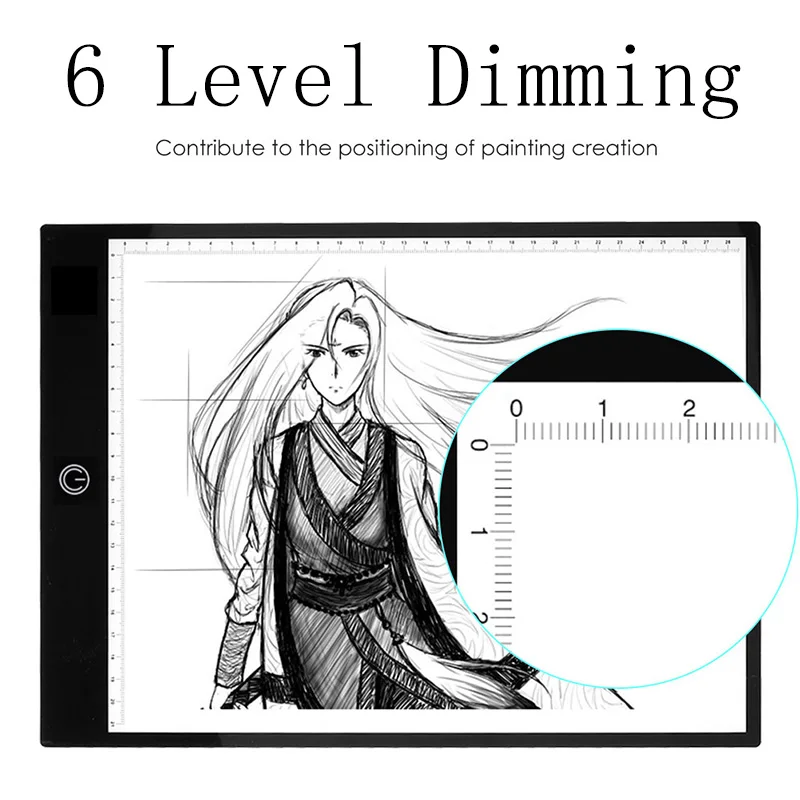 A4 6Level Dimming Цифровой графический планшет А4 с 3 режимами затемнения, светодиодный планшет для рисования, цифровой планшет для детей - Цвет: A4 6Level Dimming