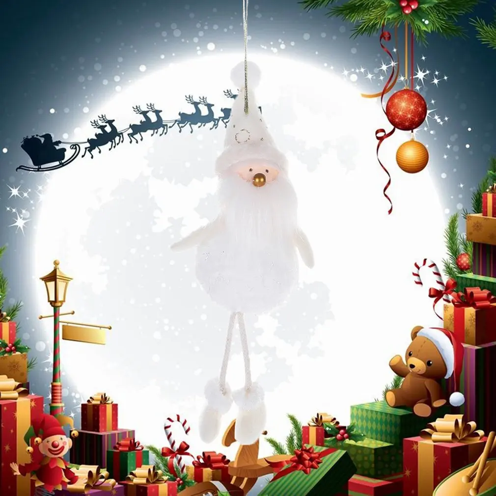 Hanging Angel Round Doll Ornament Snowwhite Angel Christmas Tree Boutique Creative Fabric Decoration Pendant