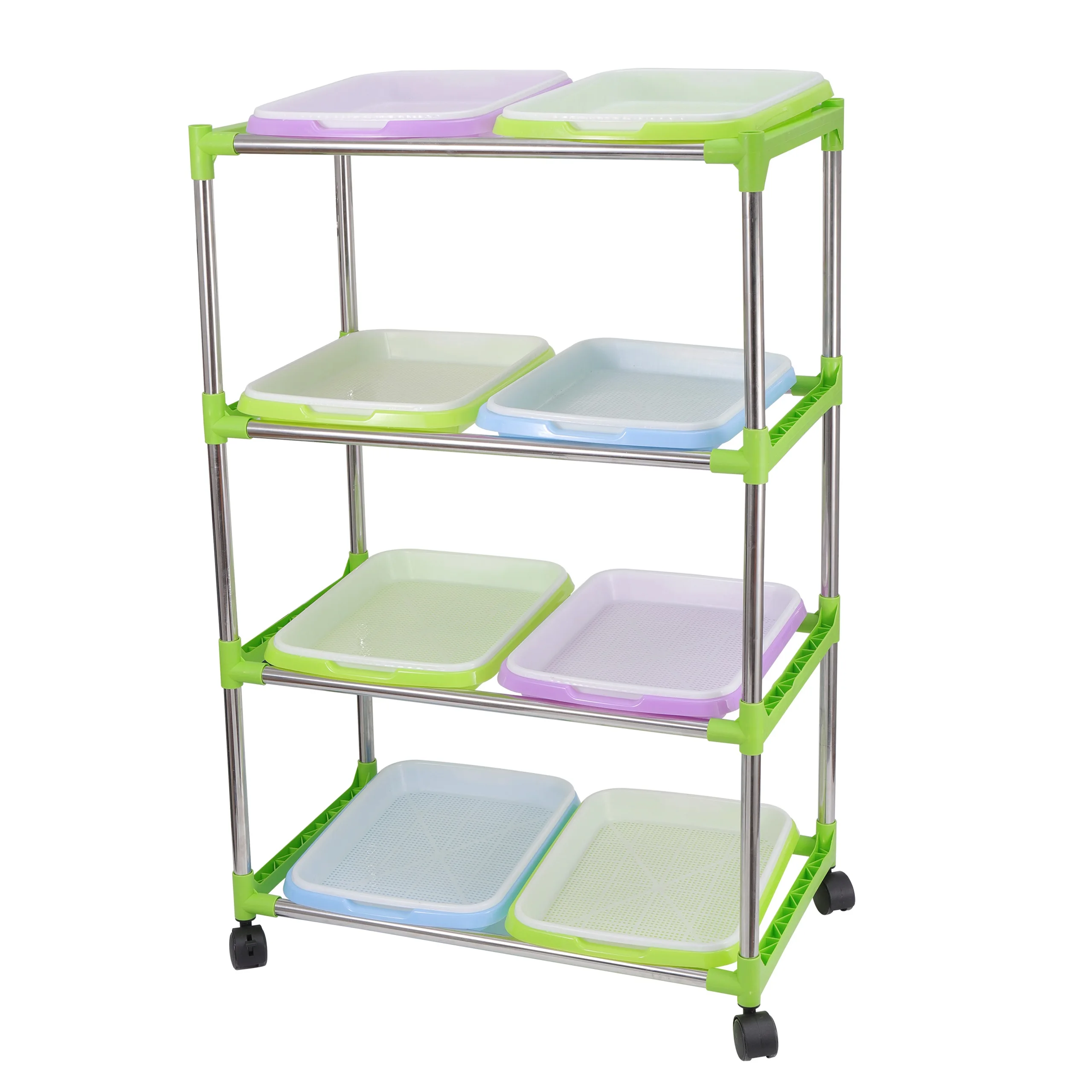 Seed Sprout Tray DIY 2~5 Layers Stainless Steel Shelf Seed Germination Planting Propagation Storage Tray Starter 1Set