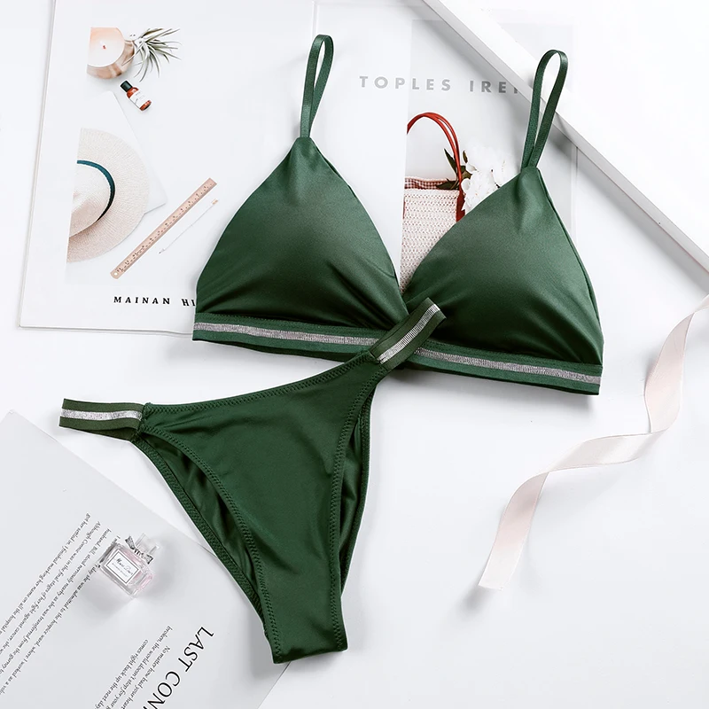 1set Women's Lingerie Bra Brief Sets Woman Bralette Active Bras Seamless Wire Free Ice Silk Panties New Underwear For | Женская