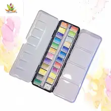 Фабричный выход железный ящик акварельный твердый Пигмент Краска 48 цветов