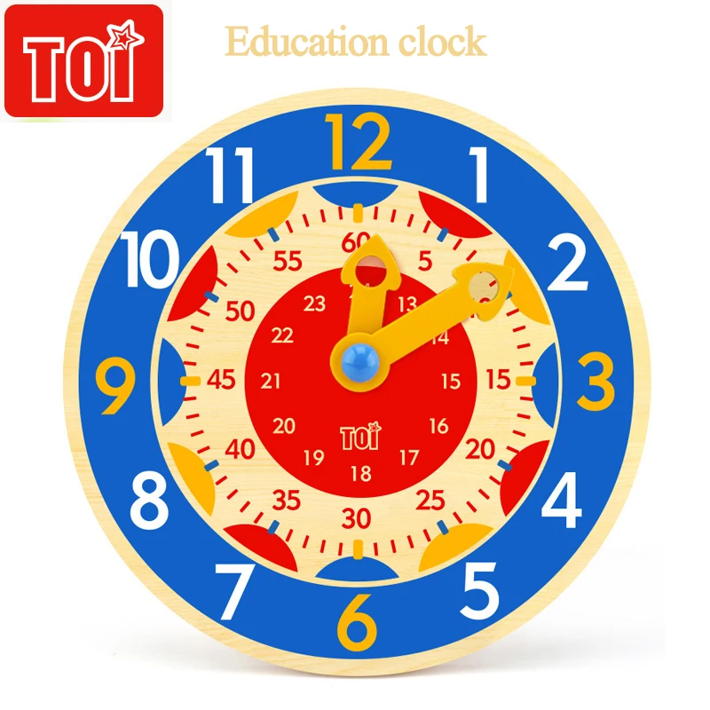 TOI для раннего развития детей часы старше 3 лет деревянные Обучающие игрушки Монтессори Homeschool поставки