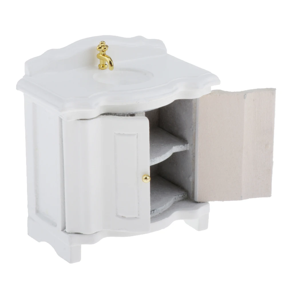 Puppenhaus Holz Waschbecken 1:12 Miniaturmöbel Realistische Küchenspüle DMZ 