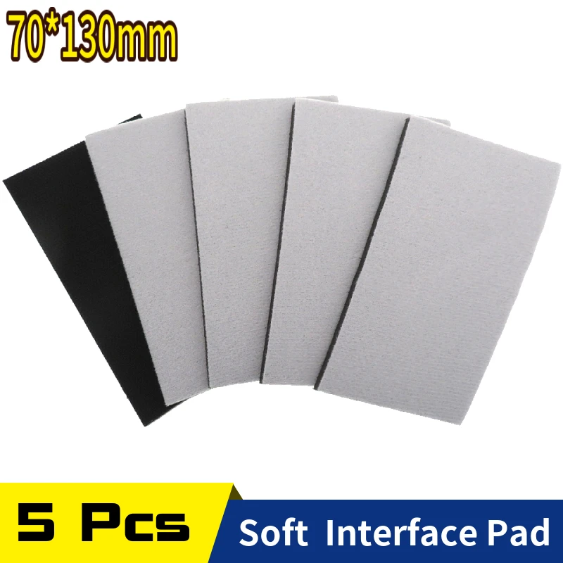 70*130MM Sanding Soft Foot Buffer Sponge Interface Cushion Pad Hook Loop for Pneumatic and Electric Cleaning polishing Machine |