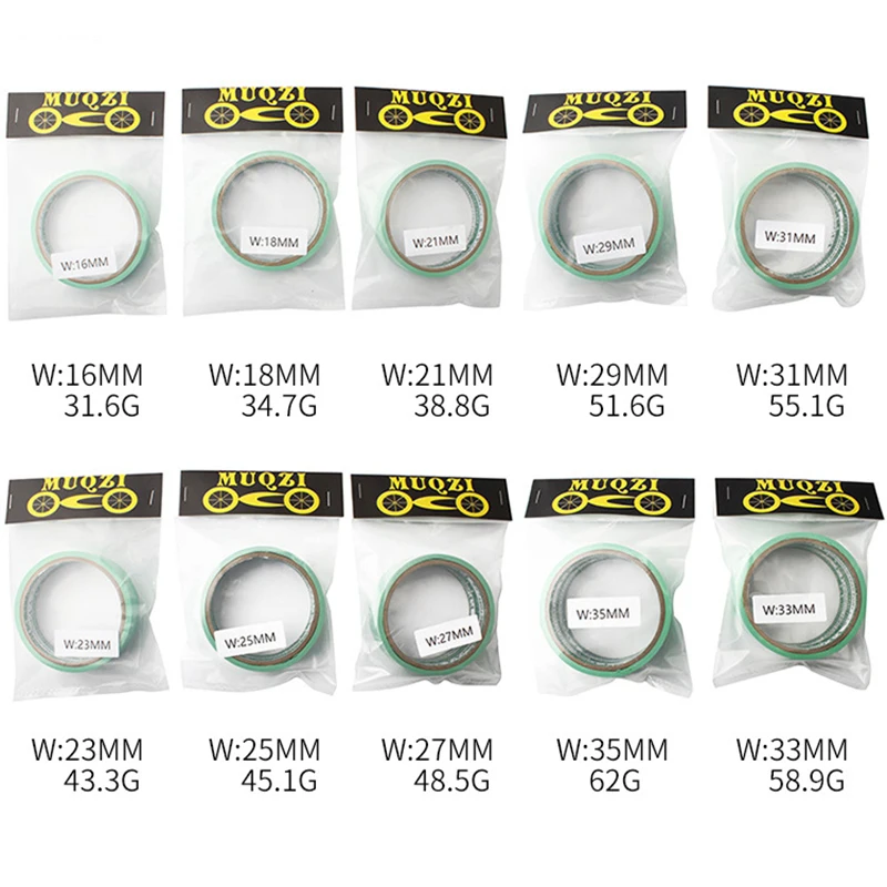 Bicycle Tubeless Rim Tape Width 16/18/21/23/25/27/29/31/33/35mm Length 10m for MTB Mountain Road Bike Bicycle Accessories