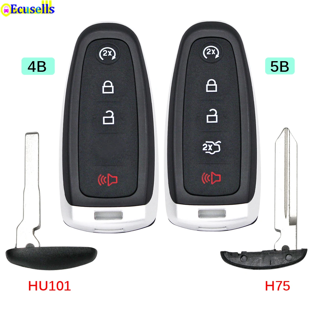 5 Button Remote Key Fob Case Shell Keyless Entry Fit for Ford Edge Explorer Escape Flex Focus 