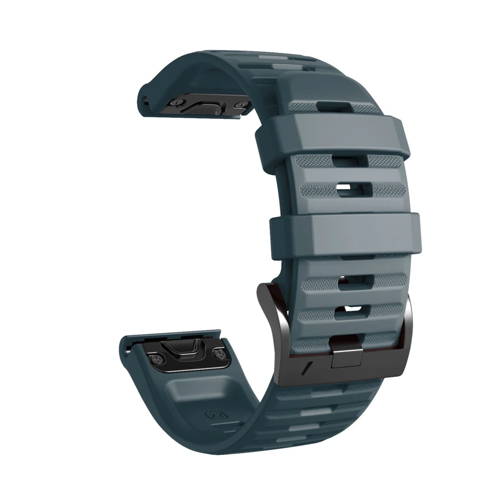 Navy 26 мм мягкий силиконовый ремешок для наручных часов Garmin Fenix6x/6x Pro/5x/5x Plus для Garmin Mk1/F3 аксессуары для умных часов - Цвет: Navy