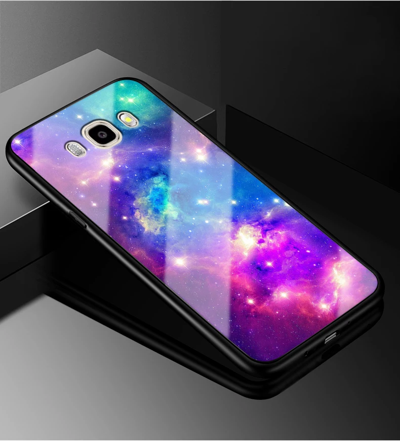 Для samsung J5 чехол из закаленного стекла Роскошная твердая задняя крышка для samsung Galaxy J5 Чехол Мягкий бампер J510 милые Чехлы для телефона