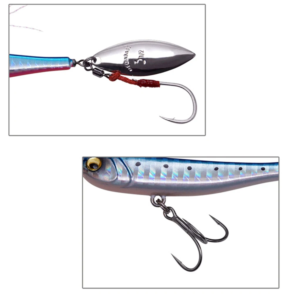 Jig Bait Winter Fishing with Spinner Spoon Fishing Lures 62mm 30g Jigs Trout Winter Fishing Hard Baits Tackle Pesca Makippa 30G