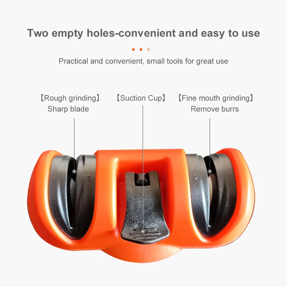 Ножи точилка для ножей с Non Slip присоске 2 этапа мини Портативный ручной польские