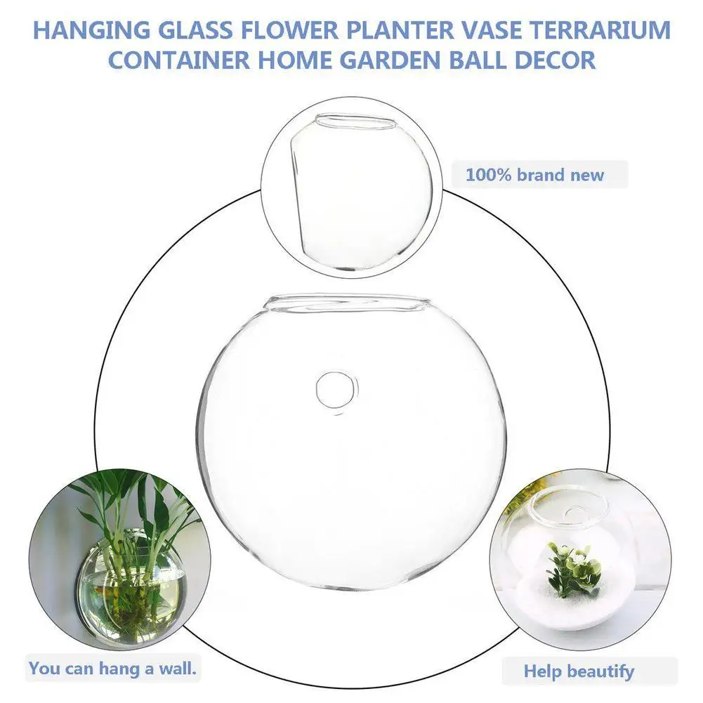 Fish aquarium Wall-Hanging Fish Bowl Acrylic Plexiglass Aquarium Pet Tank Clear Flower Plant Vase Tank Home Decor Ornament