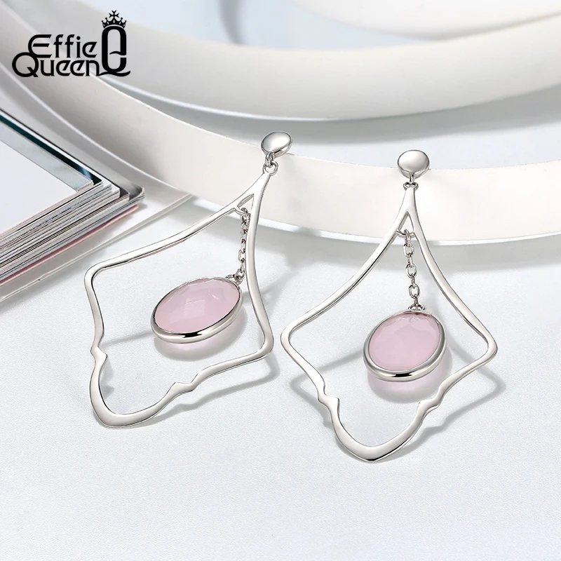 Женские серьги подвески из серебра 925 пробы в форме листа|Серьги-подвески| |