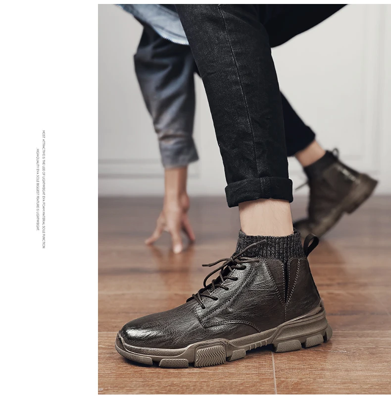 Мужские повседневные ботинки; уличные кроссовки; полуботинки martin; zapatillas hombre; Высококачественная кожаная мужская обувь; chaussure homme