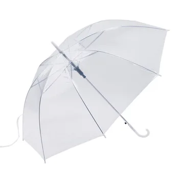 

Windproof Fashion Transparent Clear Automatic Umbrella Parasol For Wedding Party Favor Stand Inside Out Rain Protecting