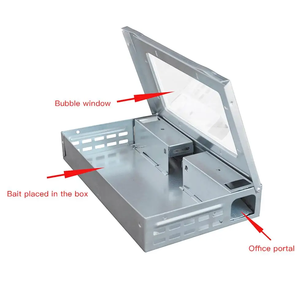 1Pcs Mouse Trap Multifunctional Perspective Window Bait Box Mouse Trap Cage Environmental friendly for Household Use