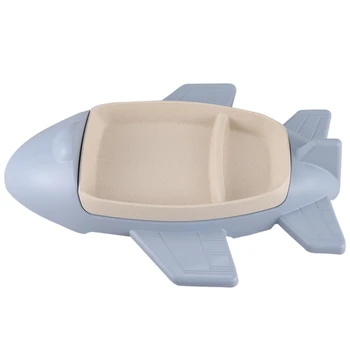 

Cute Cartoon Dinnerware Bamboo Fiber Plate Aircraft Infant Tableware Children's Dividers Plate Child Gift Kids Cutle