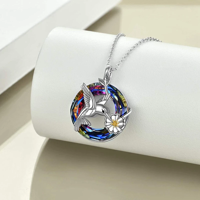 Кремационные украшения-урна ожерельлье для праха подвеска с птицами цветами