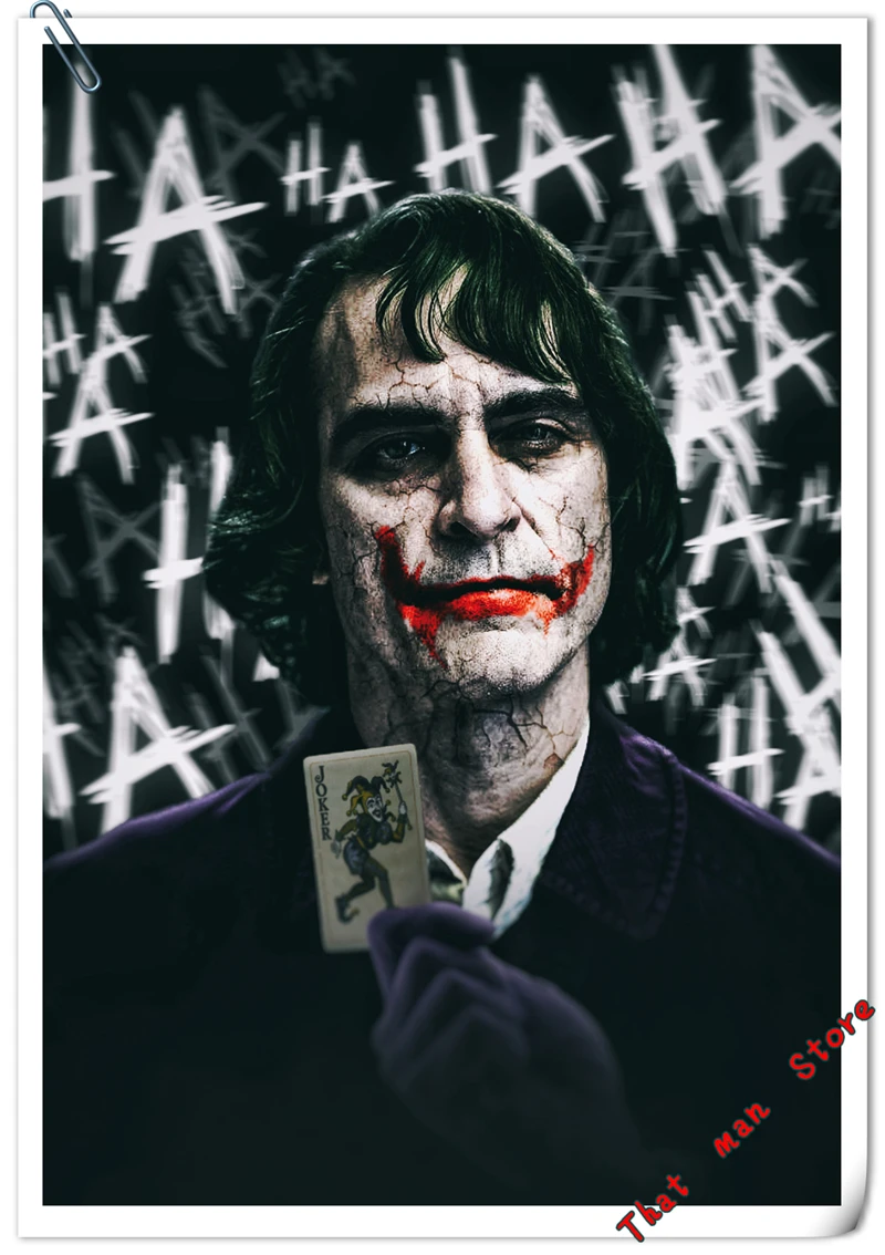 Joker домашний плакат ясное изображение клоун наклейки на стену украшение дома высококачественный рисунок белая мелованная бумага домашний арт бренд