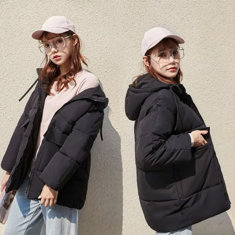 2020 Autumn Winter Cotton Parkas Oversized Coats and Jackets Womens Outerwear Hooded Puffer Jacket long puffer jacket Coats & Jackets