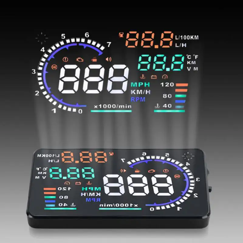 Автомобильный A8 дисплей головы вверх универсальный OBD2/EUOBD автомобильный Предупреждение система предупреждения о превышении скорости