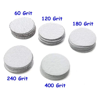 

50pcs 50mm for Dremel Abrasive Power Tools Abrasive Discs Sanding Paper Polishing Sheet Grain 60 to 400 Round Kit Fits