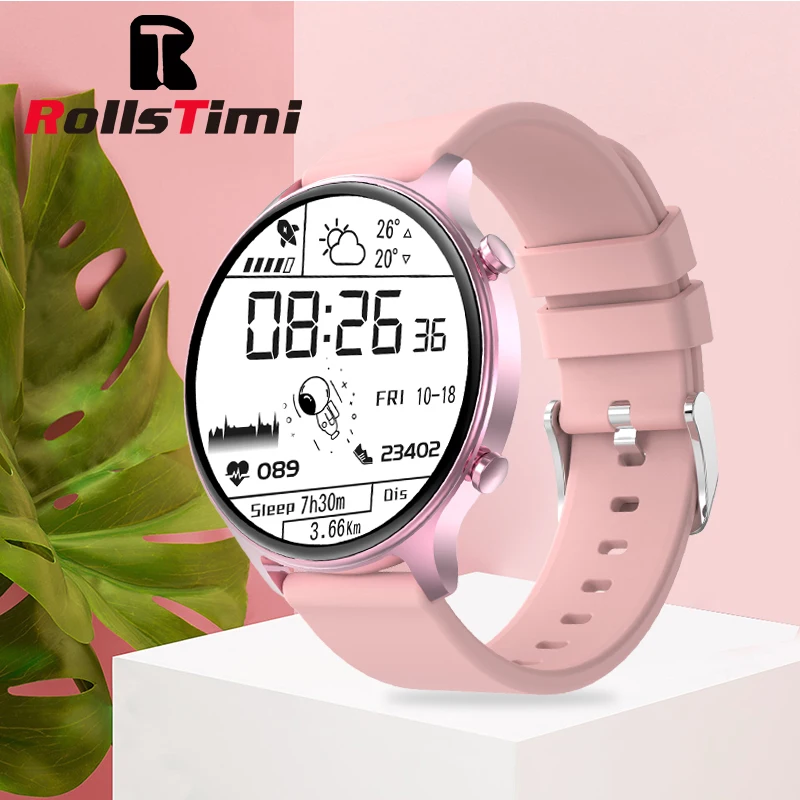 

Rollstimi 2021 Multifunctional Smart Watch IP67 Waterproof Sports Fitness Heart Rate Monitoring Clock Men's Lady Clock Wristband