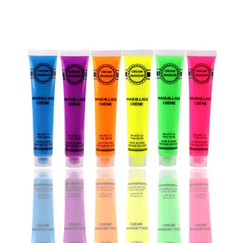 

6 Pcs Set Face & Body Paint Neon Glow in the Dark for Rave Festival Party