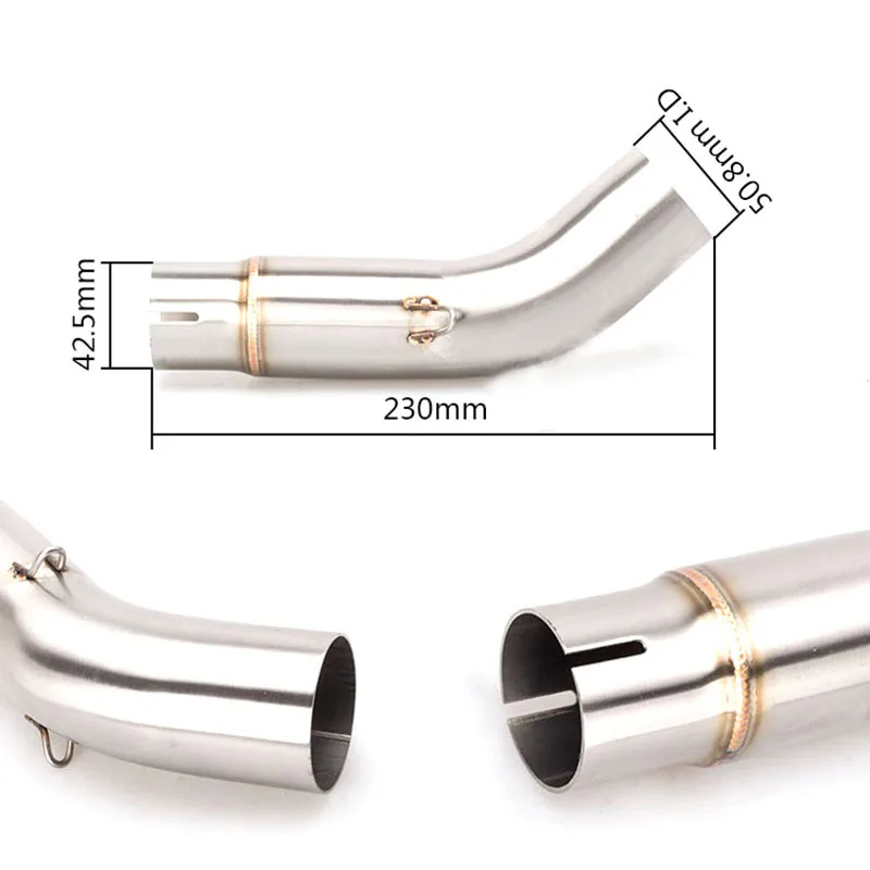 

Motor Muffler Exhaust Link Pipe Motorbike Muffler Escape Connect Pipe for GSX-R750 GSXR750 GSX-R600 Middle Pipe Adapter