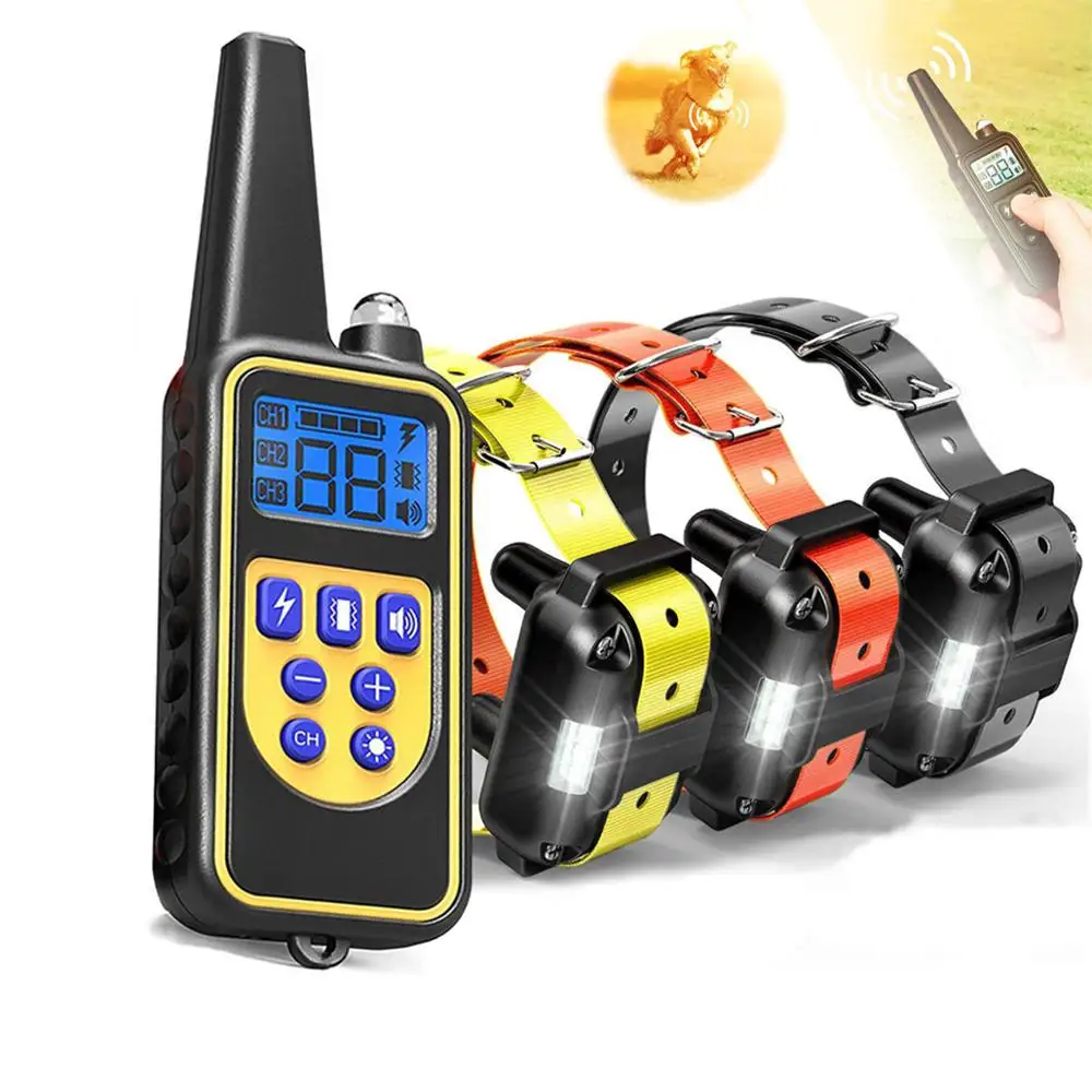 1pc 800m Lcd Pet Collar/bark Stopper Remote Dog Training Device Beep