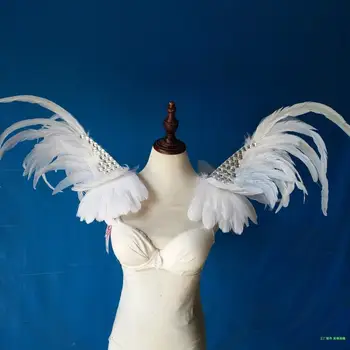 

stage performance shoulder ornaments adult children Model T-stage catwalk photo photography jewelry custom exaggerated feather
