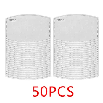 

50/30/20pcs Activated Carbon Breathing Filter Face Mask Pm2.5 Face Mask Filter Dust Proof Haze Mask Filter Pad Replacement