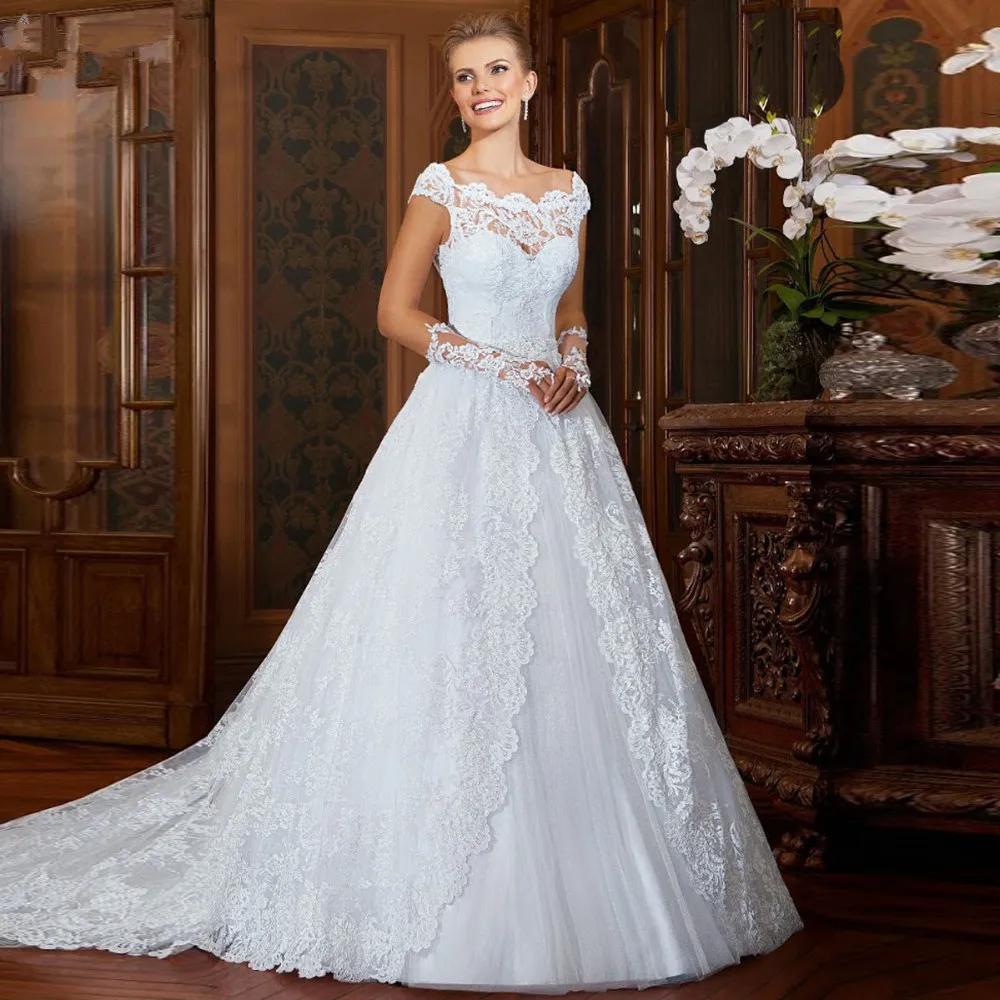 Винтажное кружевное платье принцессы с кристаллами; Vestido De Novia Casamento; низкая цена; свадебное платье; ; Быстрая ; платья для матери невесты