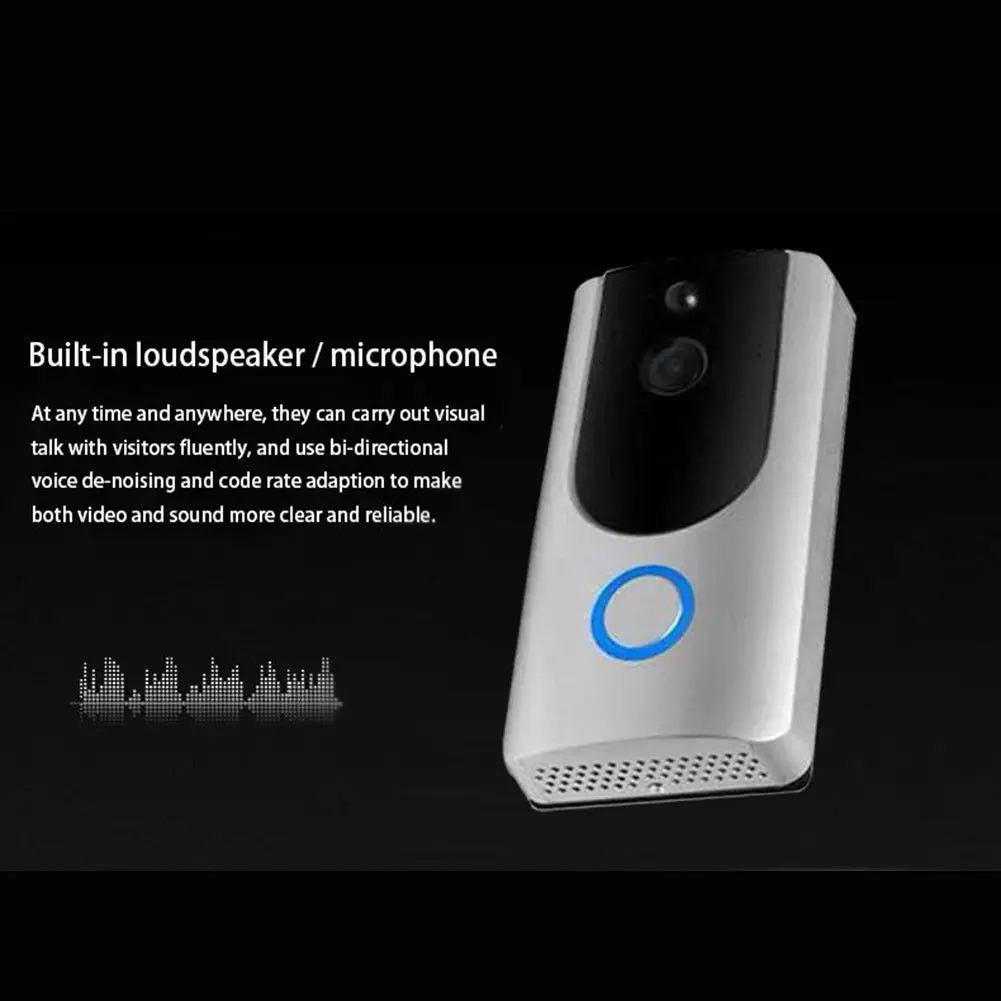 Smart Salutare Wifi Video Campanello 166 ° Ampio Angolo di Two Way Audio Hd Lente