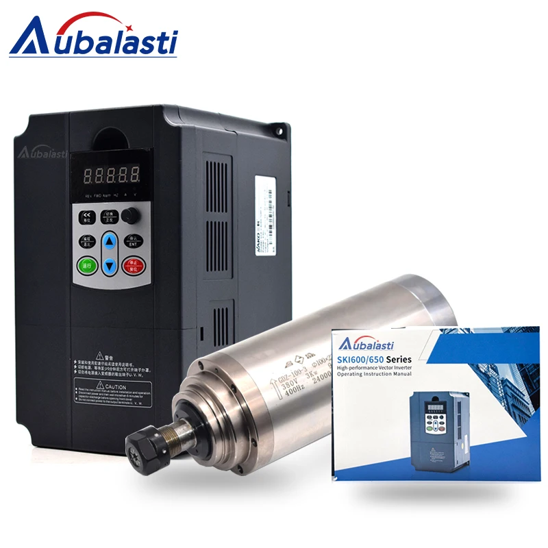 Aubalasti 3kw шпиндель водяного охлаждения 380V+ однофазный инвертор 220V до 3 фазы 380V 4KW ток 25A для станка с ЧПУ
