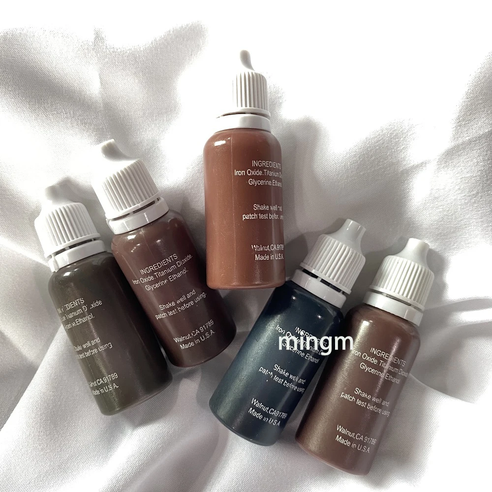 Набор чернил для перманентного макияжа бровей губ ресниц 1/2 унции 15 мл 5 шт. |