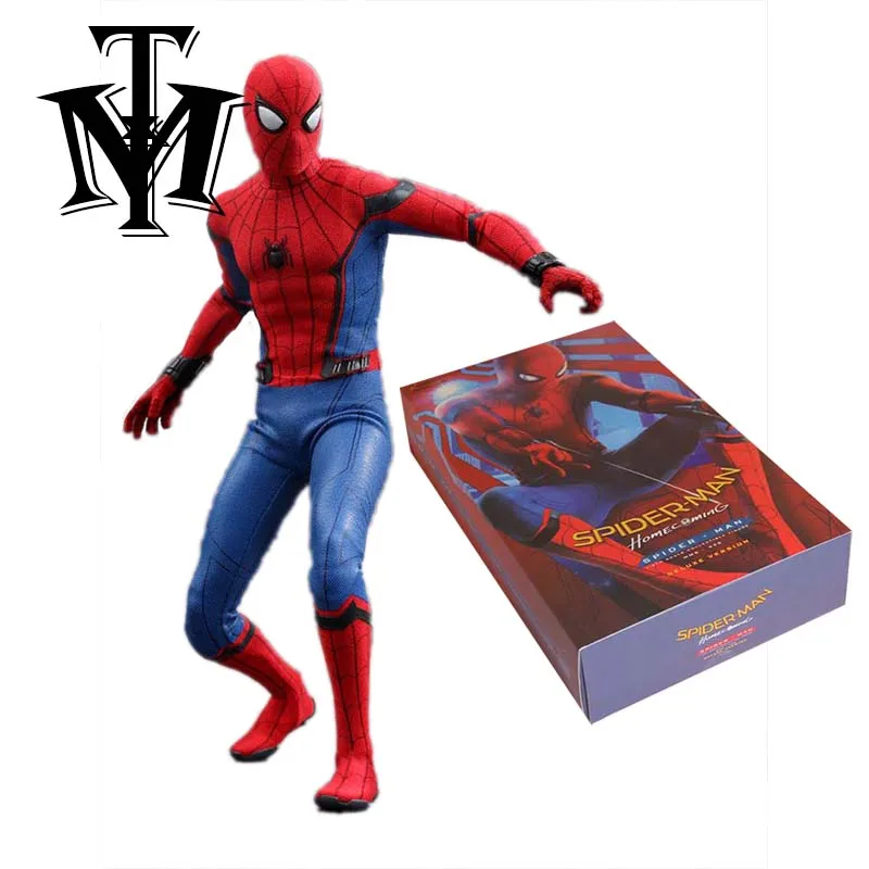 Аниме Marvel 1/6 Мстители Бесконечность войны супер герой Человек-паук фигурка ПВХ куклы игрушки Человек-паук для детей оригинальная коробка