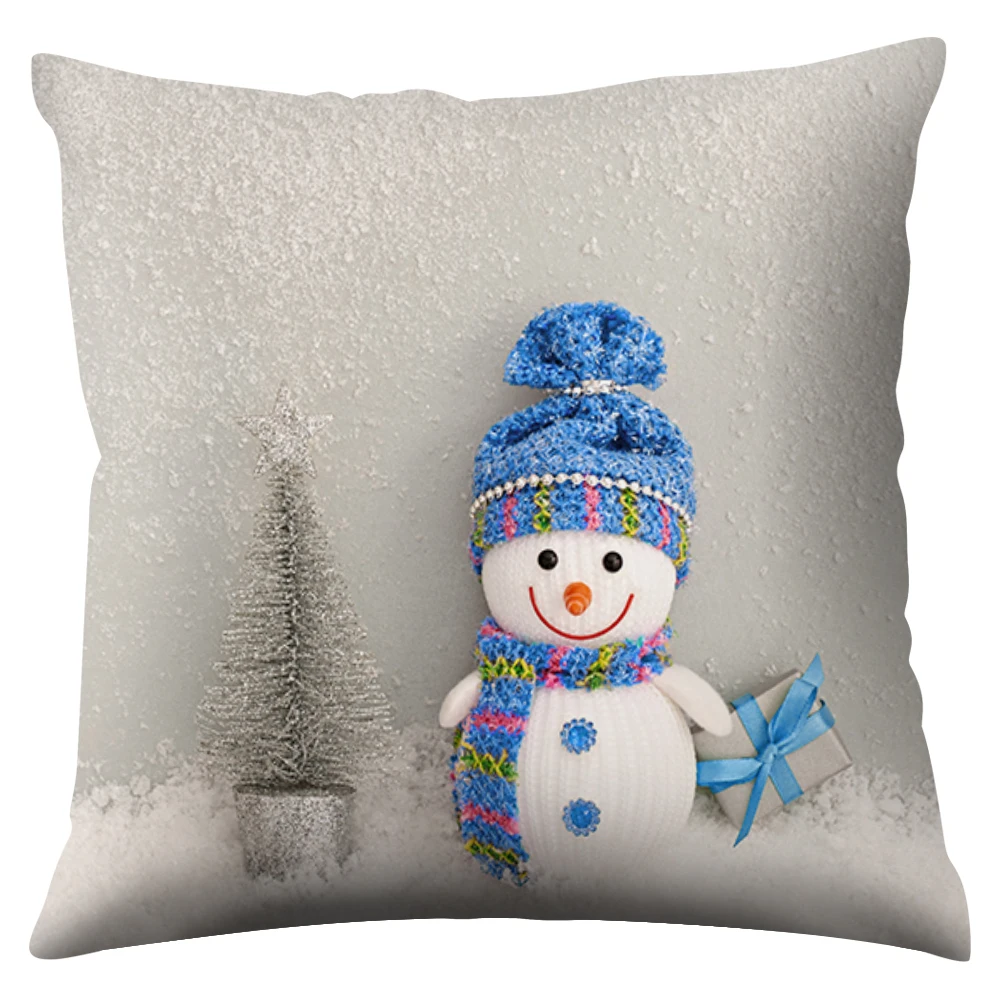 Pillowcase 45x45cm G Счастливого Рождества мебель чехлы на сиденья протектор чехол Санта Клаус печатных диван Чехлы 1/2/3 сидения, цена производителя для Гостиная - Цвет: Pillowcase 45x45cm G