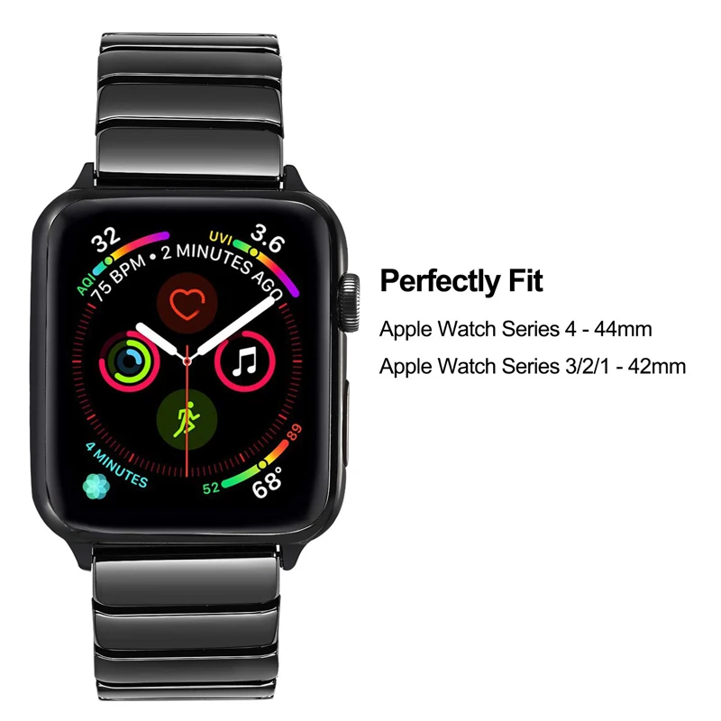 Керамика ремешок для apple watch 5 4 полосным 44 мм 40 мм apple watch, ремешок 42 мм, 38 мм, версия наручных часов iwatch, 5/4/3/2/1 ремень бабочка туфли с ремешком и пряжкой браслет