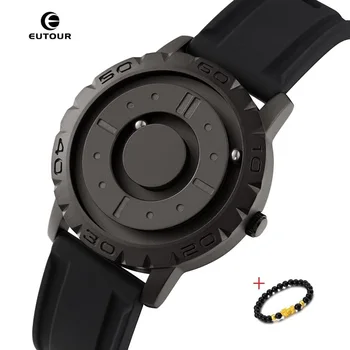 

Dropship Magnetic Watch Men Luxury Brand Quartz Wrist Watches silicone watch strap 20mm sports men's watches relogios masculino