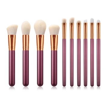 

10Pcs Blush Brush Makeup Brush Set Profesional Foundation Blusher Eyeshadow Lips Make Up Brush Set Suitable For Lip Eye Liner